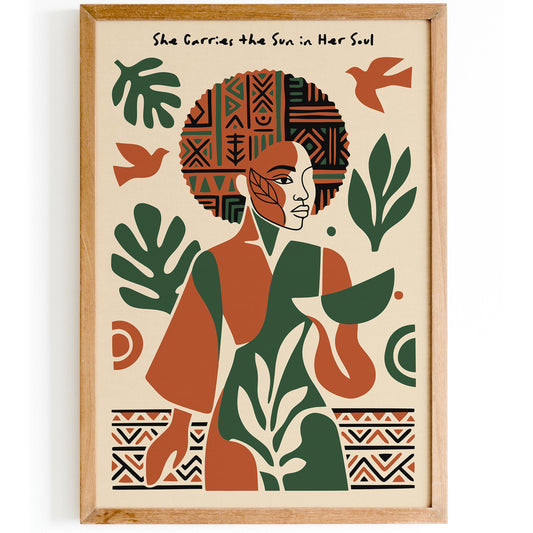 Afrohemian Woman Quote Poster