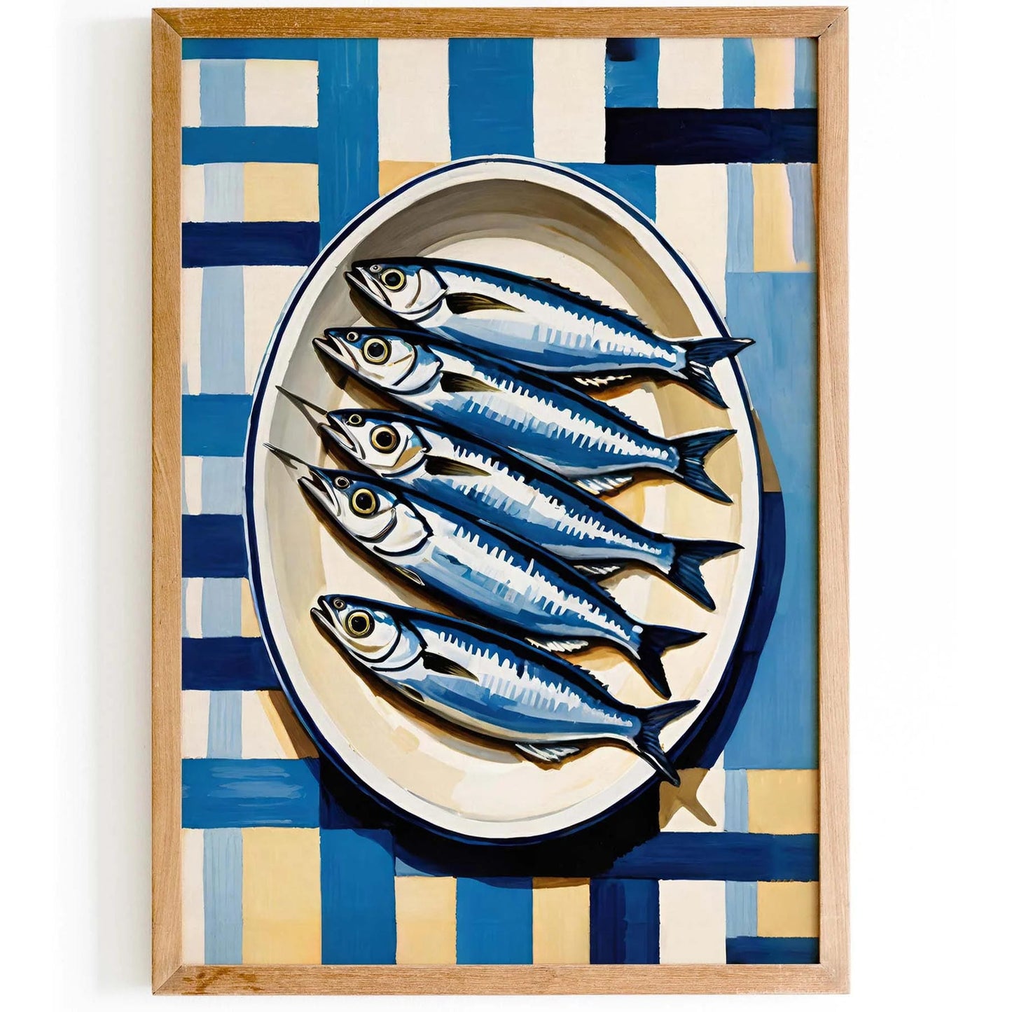 Coastal Sardine Kitchen Wall Art Poster
