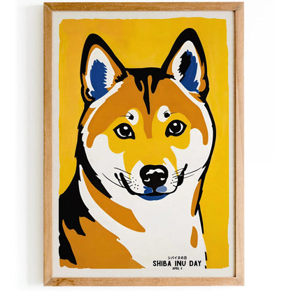 Shiba Inu Dog Day Wall Art Print