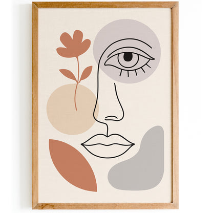 Minimalist Line Art Face Poster 2025