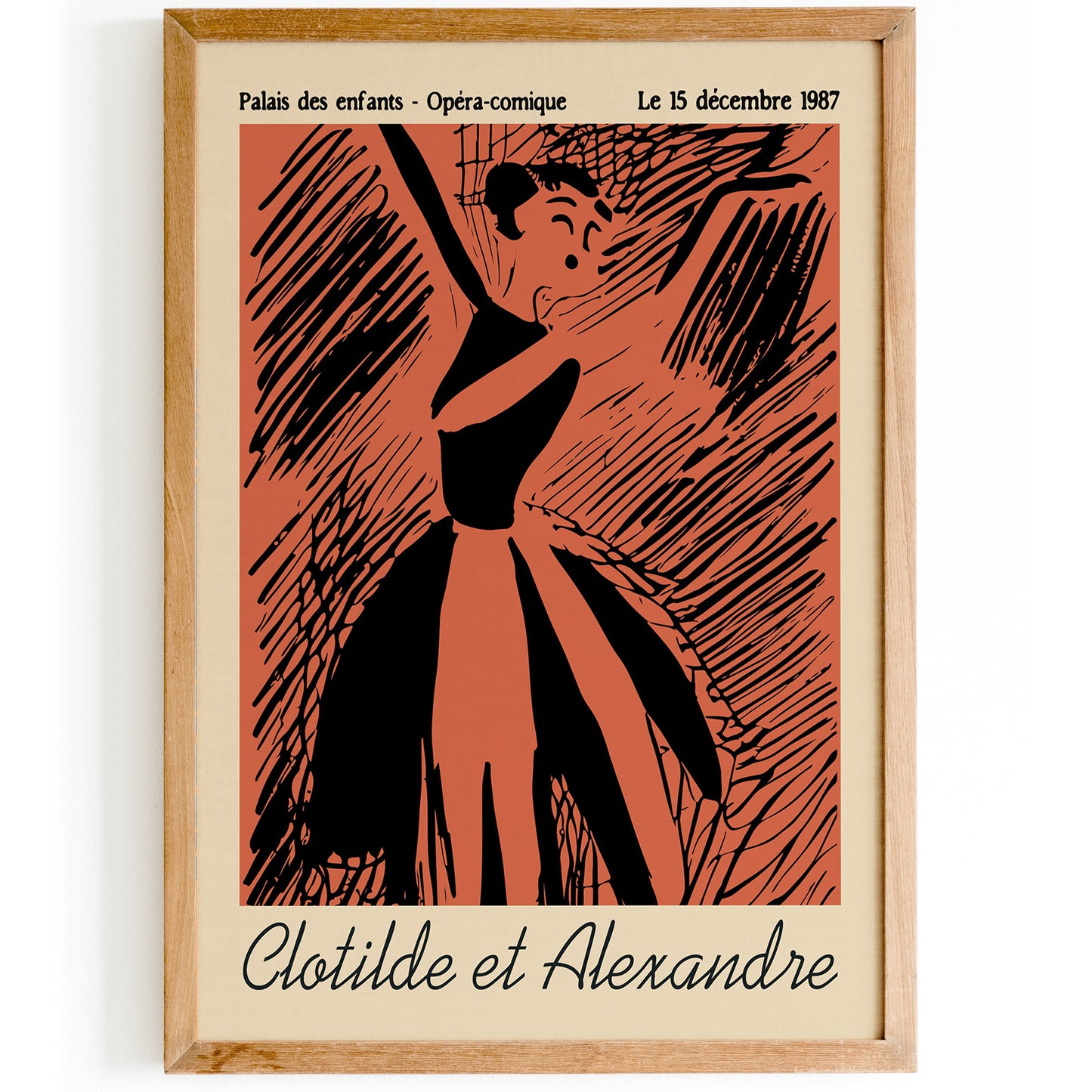 Clotilde et Alexandre Vintage Art Print