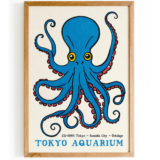 Tokyo Aquarium Octopus Poster