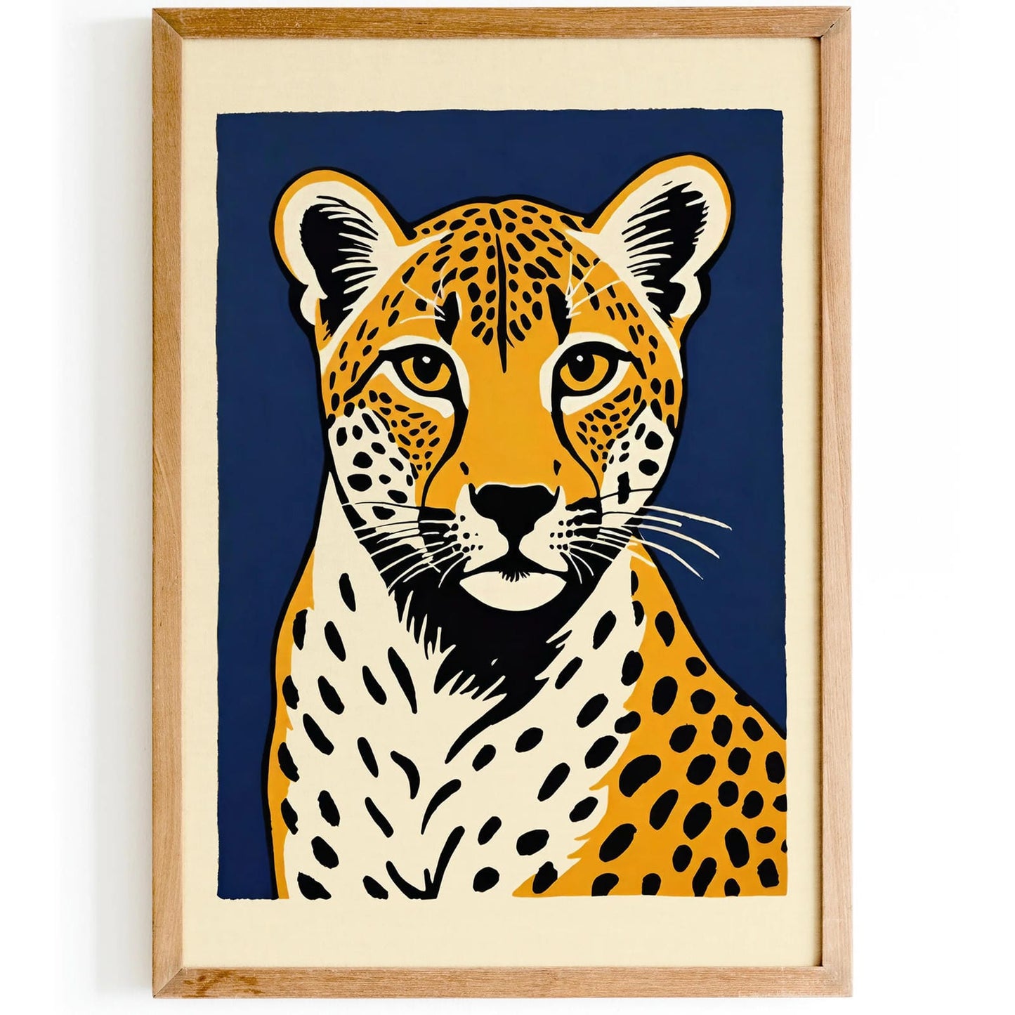 Handsome Cheetah Portrait Poster