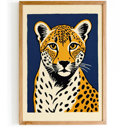 Handsome Cheetah Portrait Poster