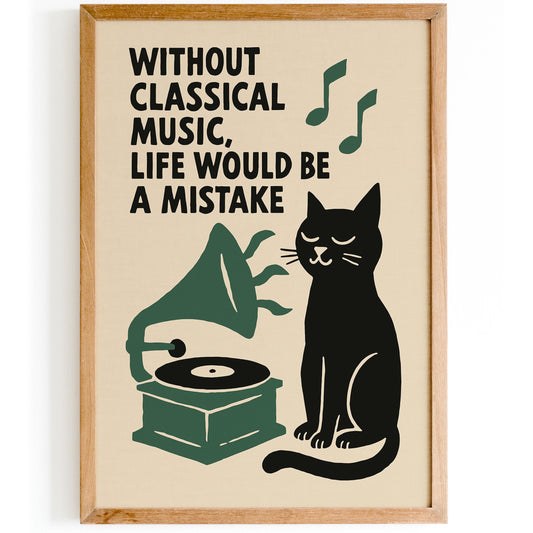 Classical Music Cat Poster