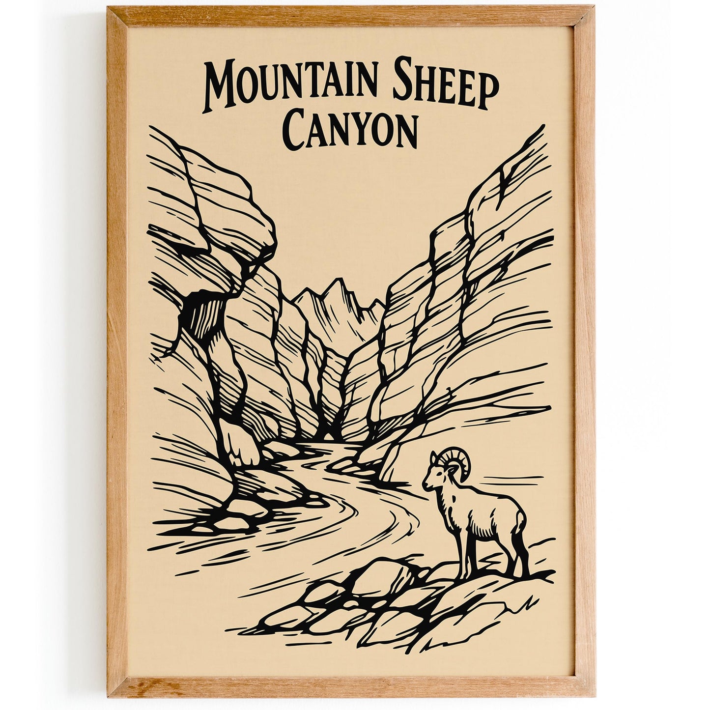 Mountain Sheep Canyon Arizona Travel Poster