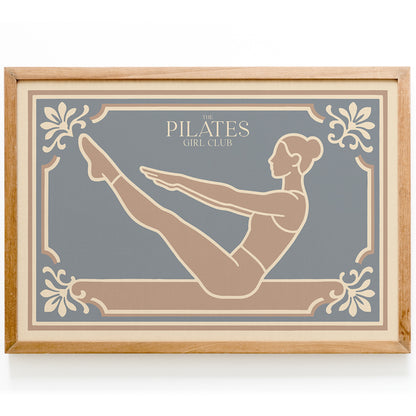 The Pilates Girl Club Poster - Horizontal Sport Wall Art