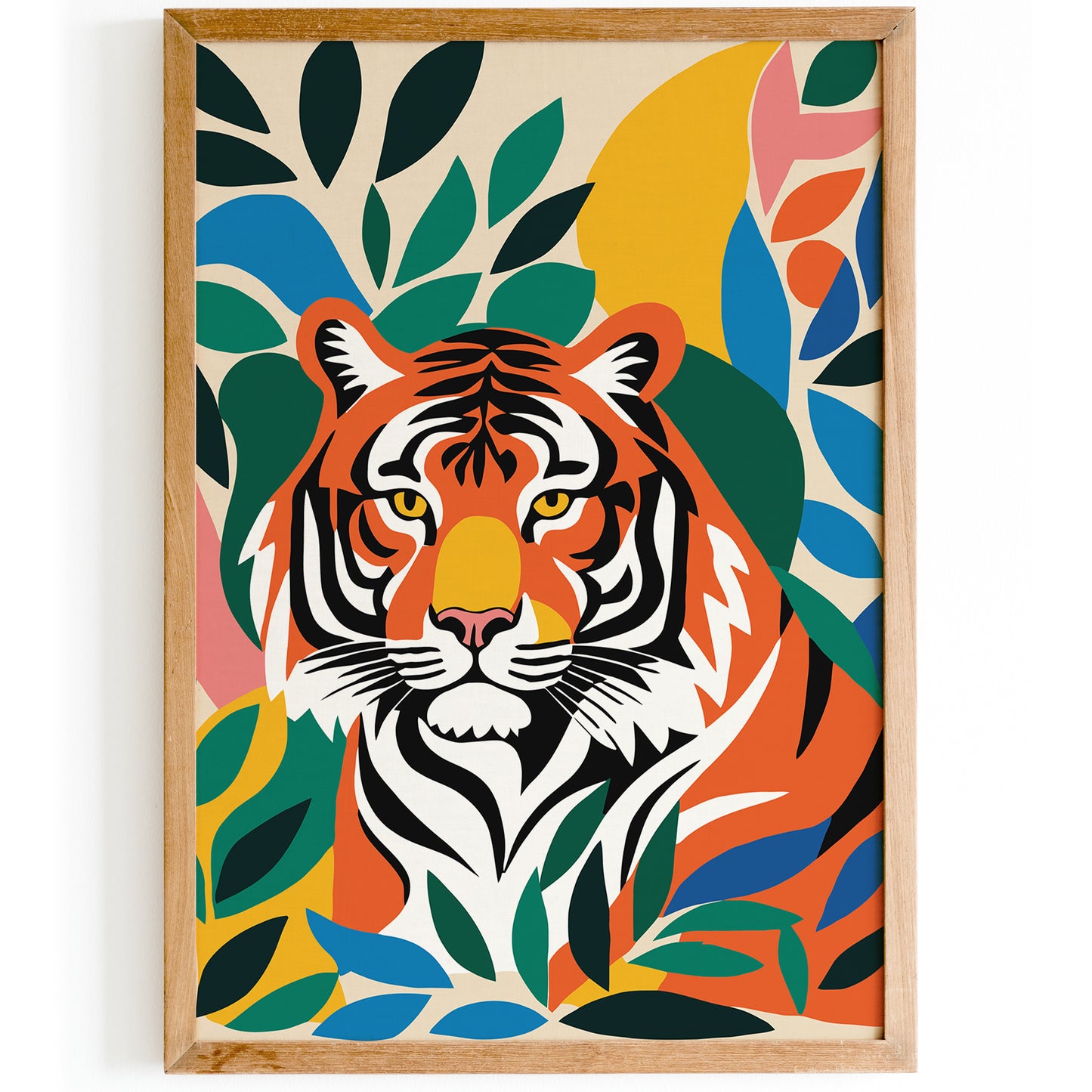 Colorful Tiger in the Jungle Art Print