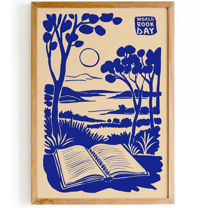 Blue Bookish Poster 2025