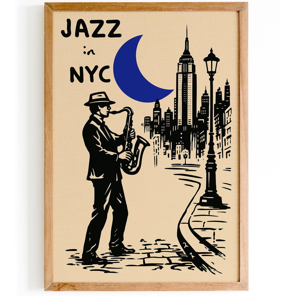 New York City Vintage Jazz Music Art Poster