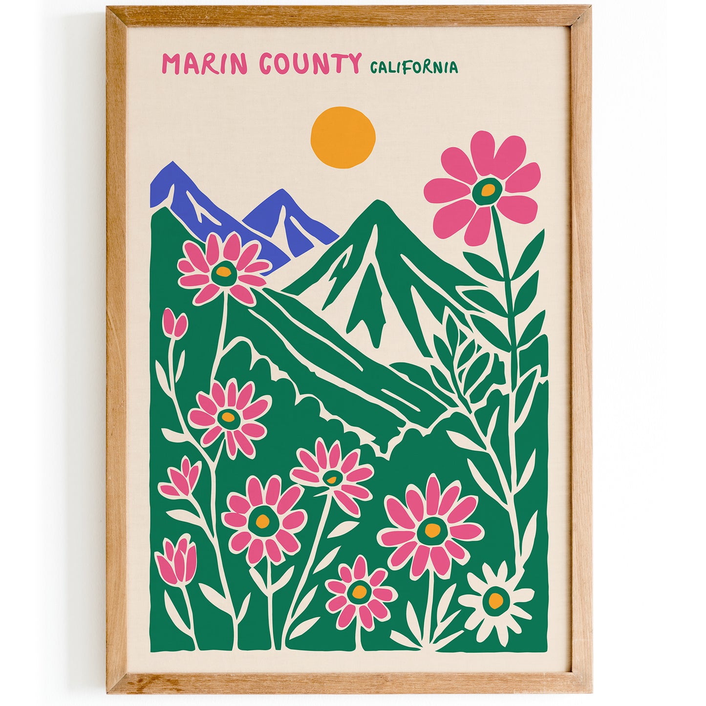 California Marin County Travel Poster