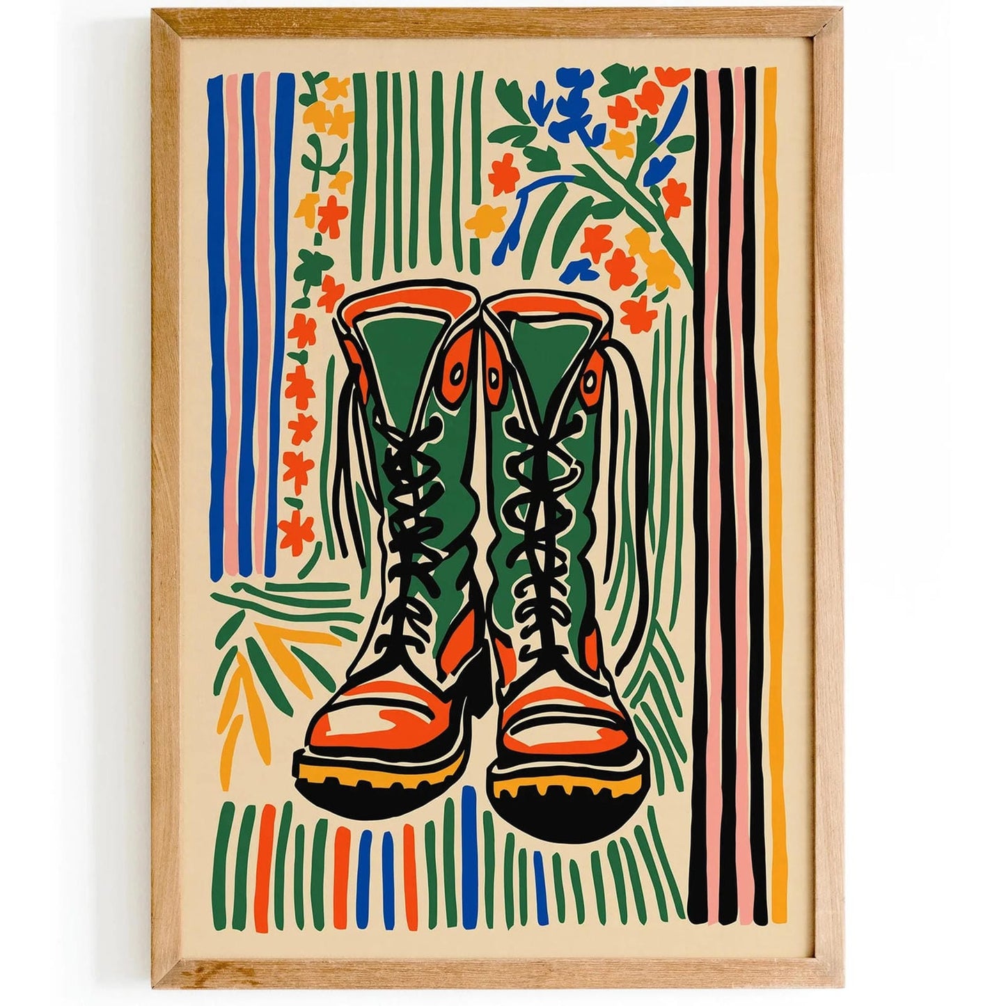 Lucky Shoes Colorful Wall Art Poster