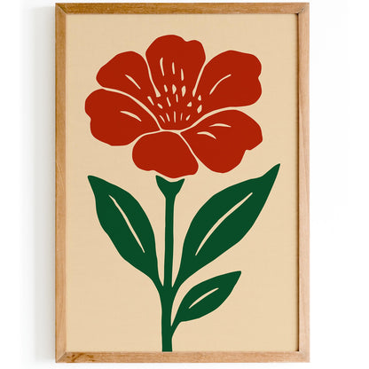Red Flower Poster