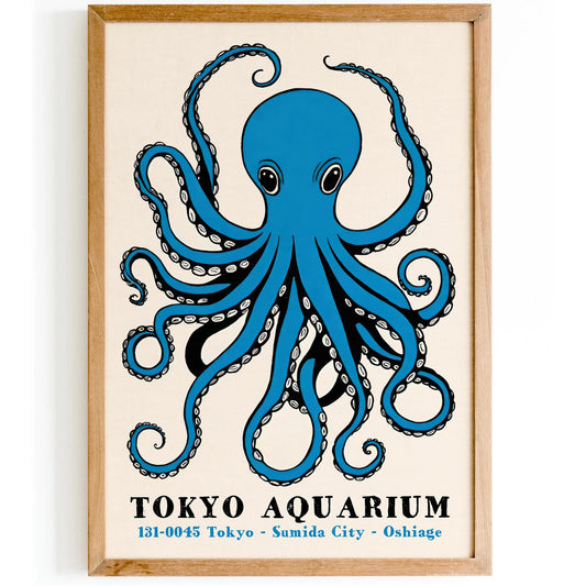 Tokyo Aquarium Octopus Poster