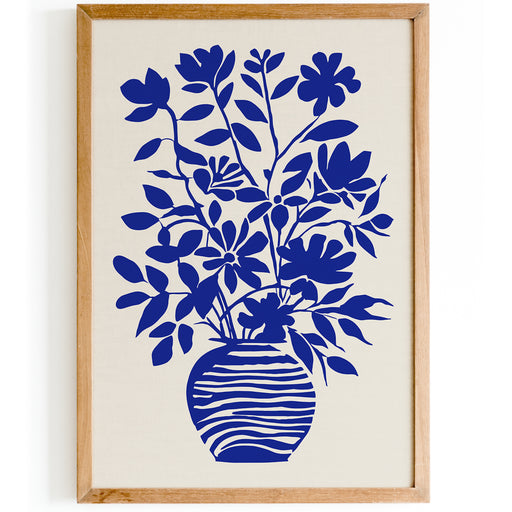 Blue Bouquet of Flowers Poster