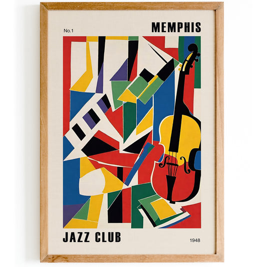 Memphis Jazz Club Poster 2024 Collection