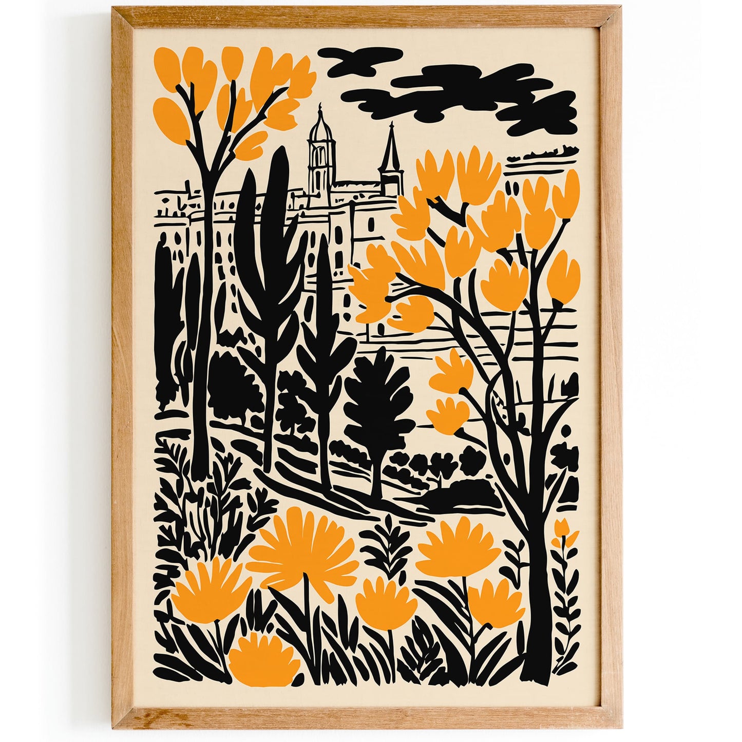 France Cityscape Yellow Poster