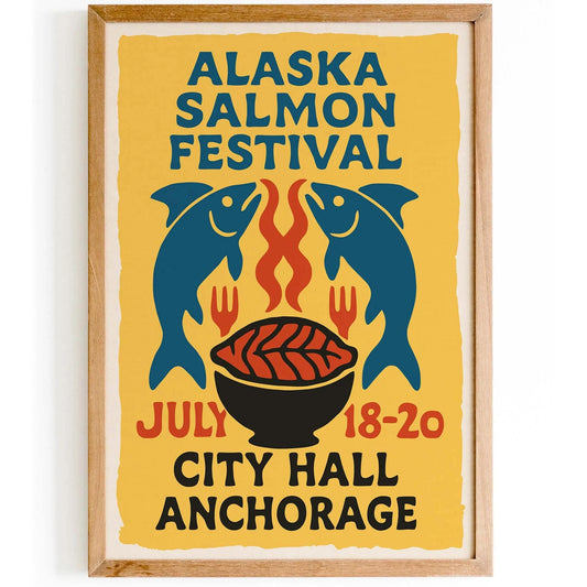 Alaska Salmon Festival Poster Print