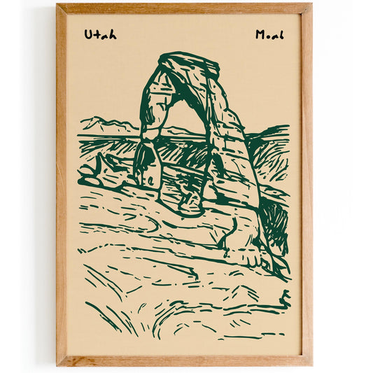 Moab Utah Travel Poster