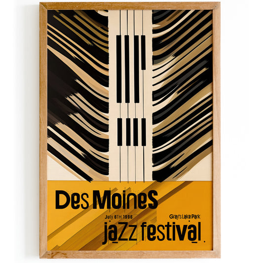 Des Moines Jazz Festival Piano Poster