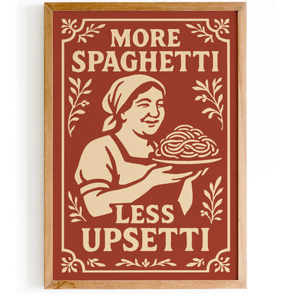 Italian Mama Spaghetti Quote Art Poster