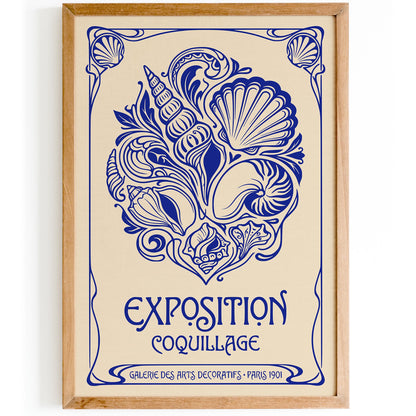Vintage Seashells Exhibition Poster