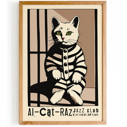 Al-Cat-Raz Jazz Club Cat Prisoner Poster