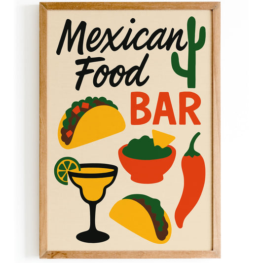 Mexican Food Bar Poster