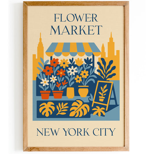 Flower Market New York City Poster