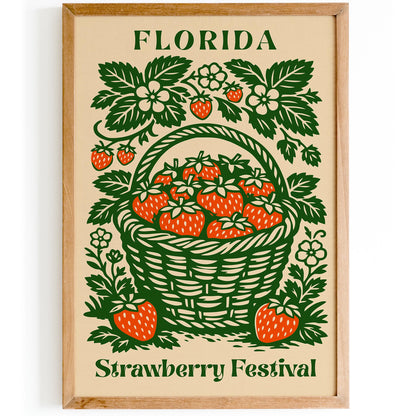 Vintage Florida Strawberry Festival Poster