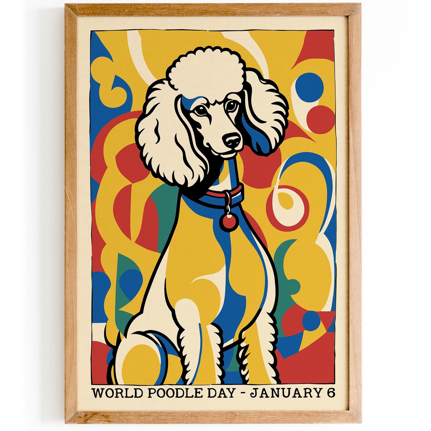 Colorful Poodle Poster Print