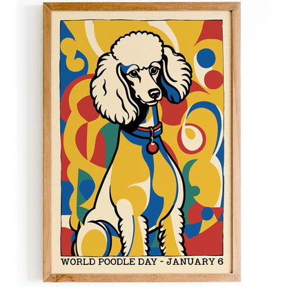 Colorful Poodle Poster Print