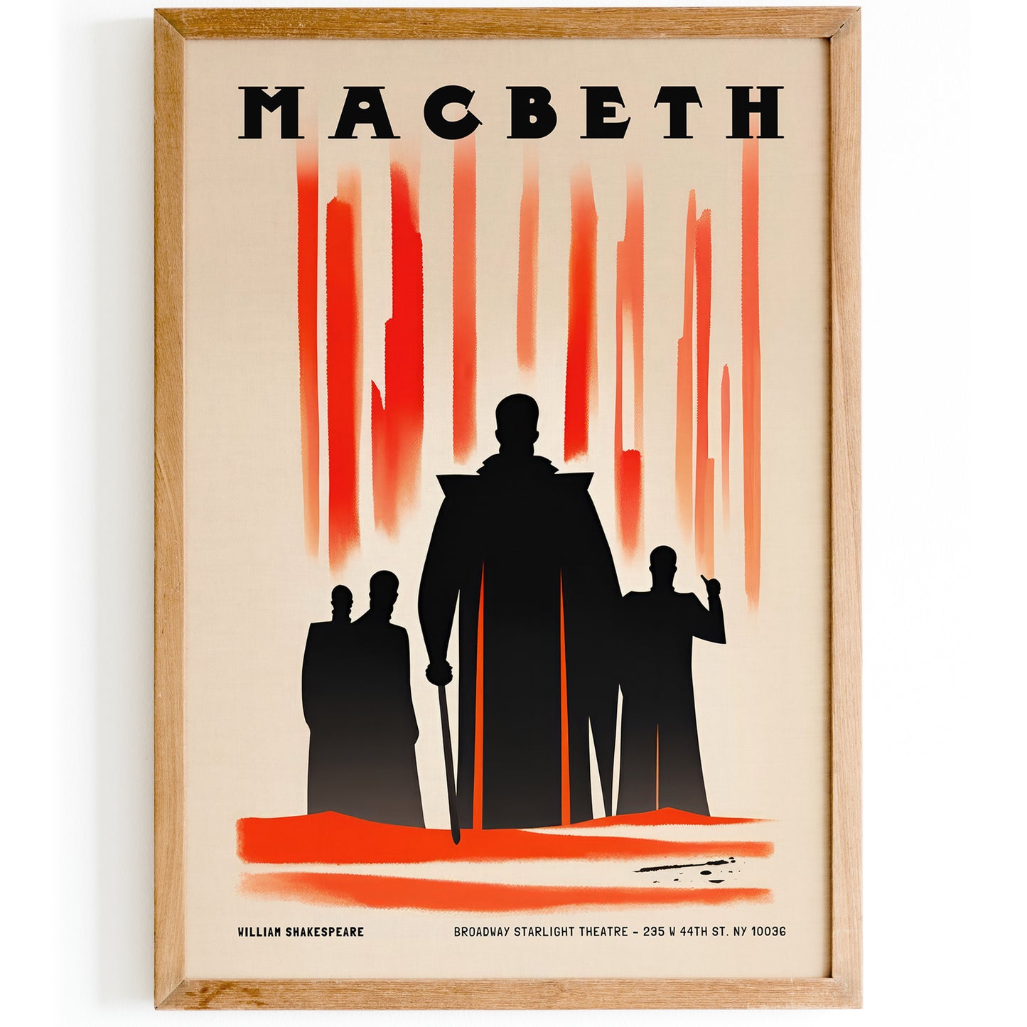 Macbeth Retro Theatre Shakespeare Poster