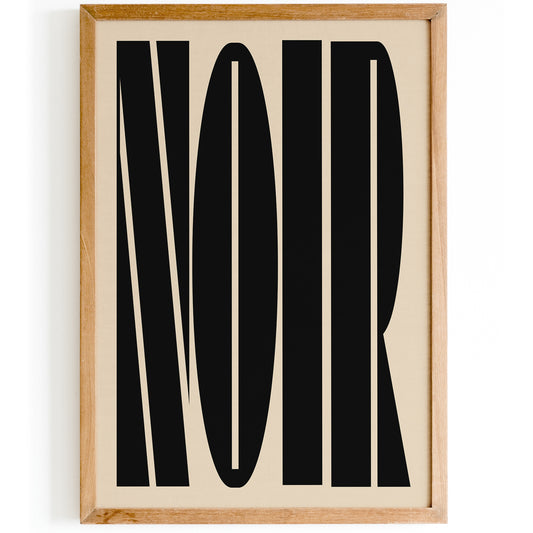 Noir Typography Poster