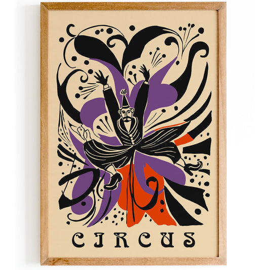 Retro Circus Funny Art Print