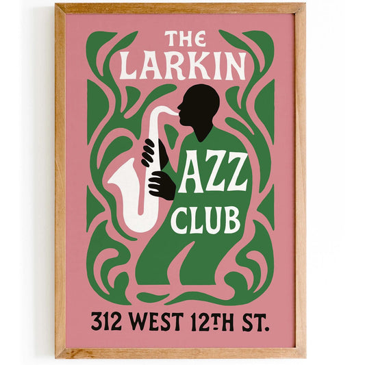 Retro Jazz Night Art Print