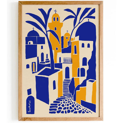 Santorini Blue Architecture Art Print