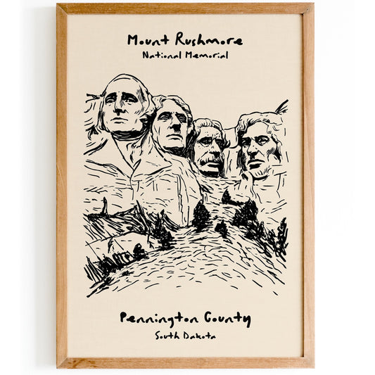 Mount Rushmore National Memorial Poster