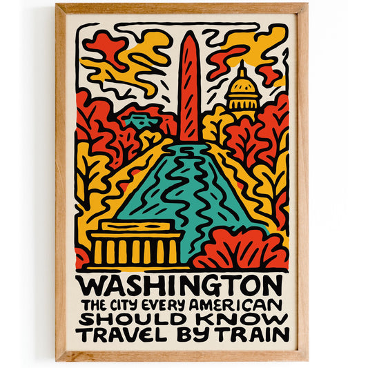 Washington Travel Poster Print