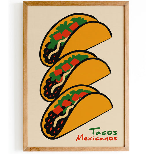 Tacos Mexicanos Food Kitchen Poster