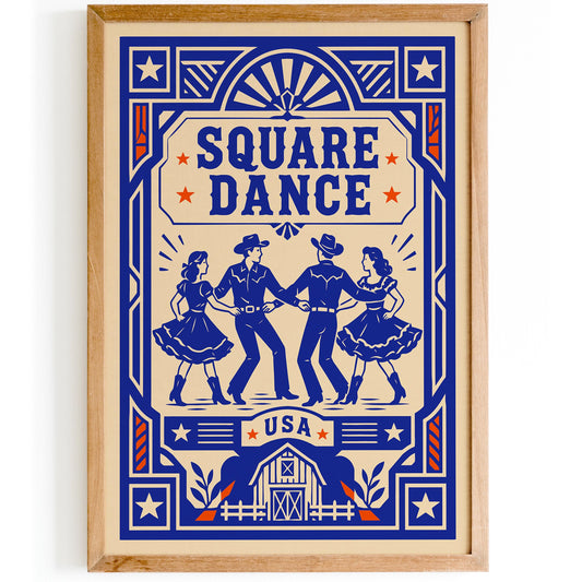 Square Dance USA Art Poster