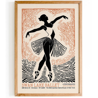 Swan Lake Ballet Poster Print