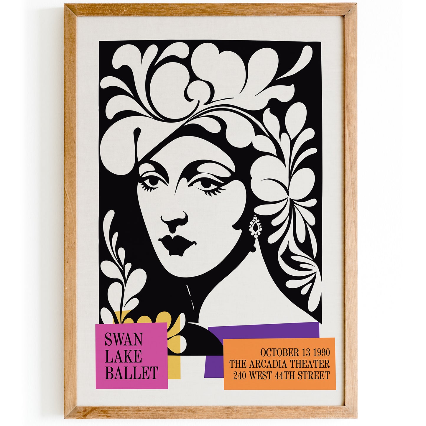 Swan Lake Ballet Vintage Poster