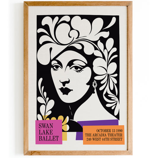 Swan Lake Ballet Vintage Poster