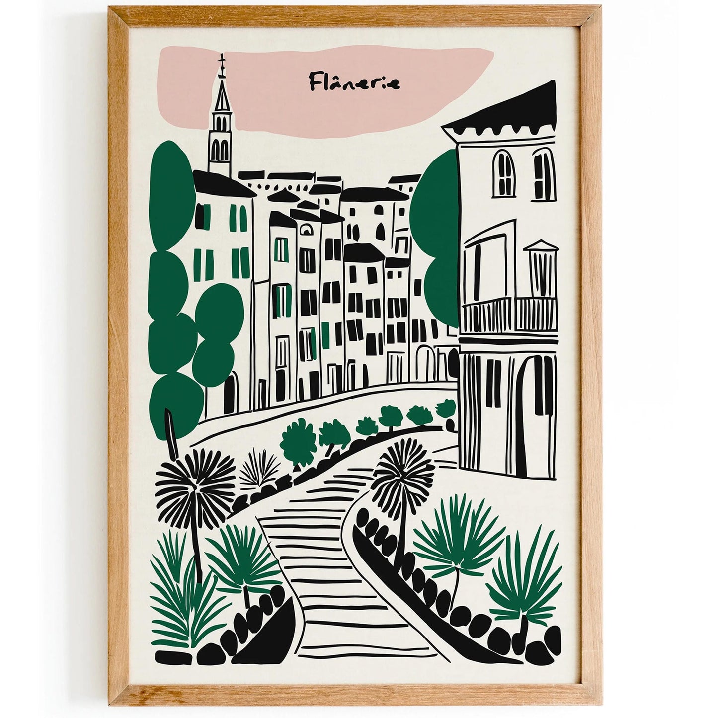 Flânerie Travel Poster Wall Art