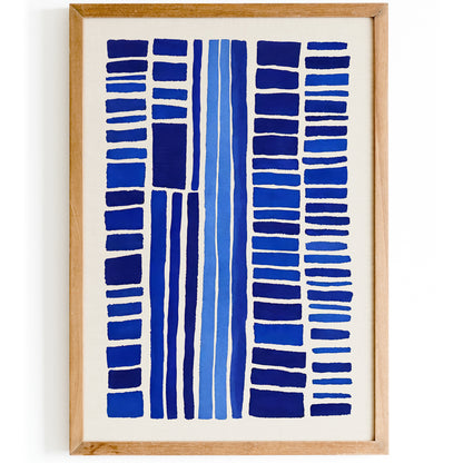 Modern Blue Minimalist Wall Art Print