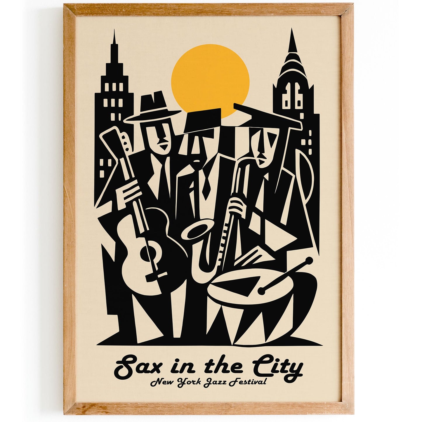 Sax in the City Poster - New York City Jazz Festival Print