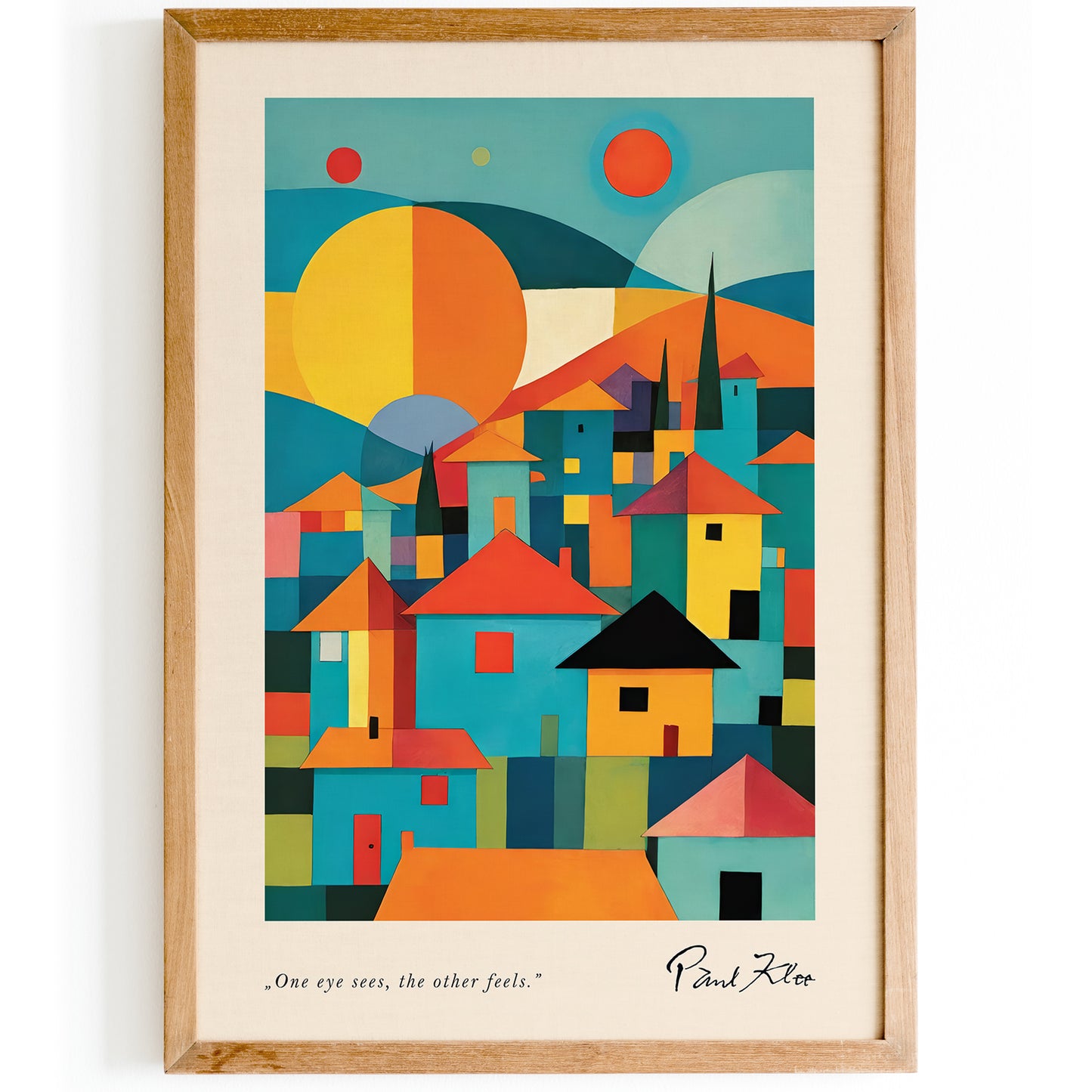 Colorful Houses II Paul Klee Poster