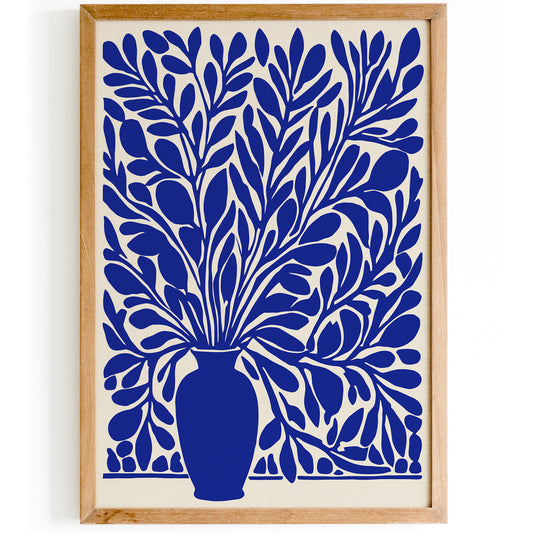 Blue Indigo House Plant Poster