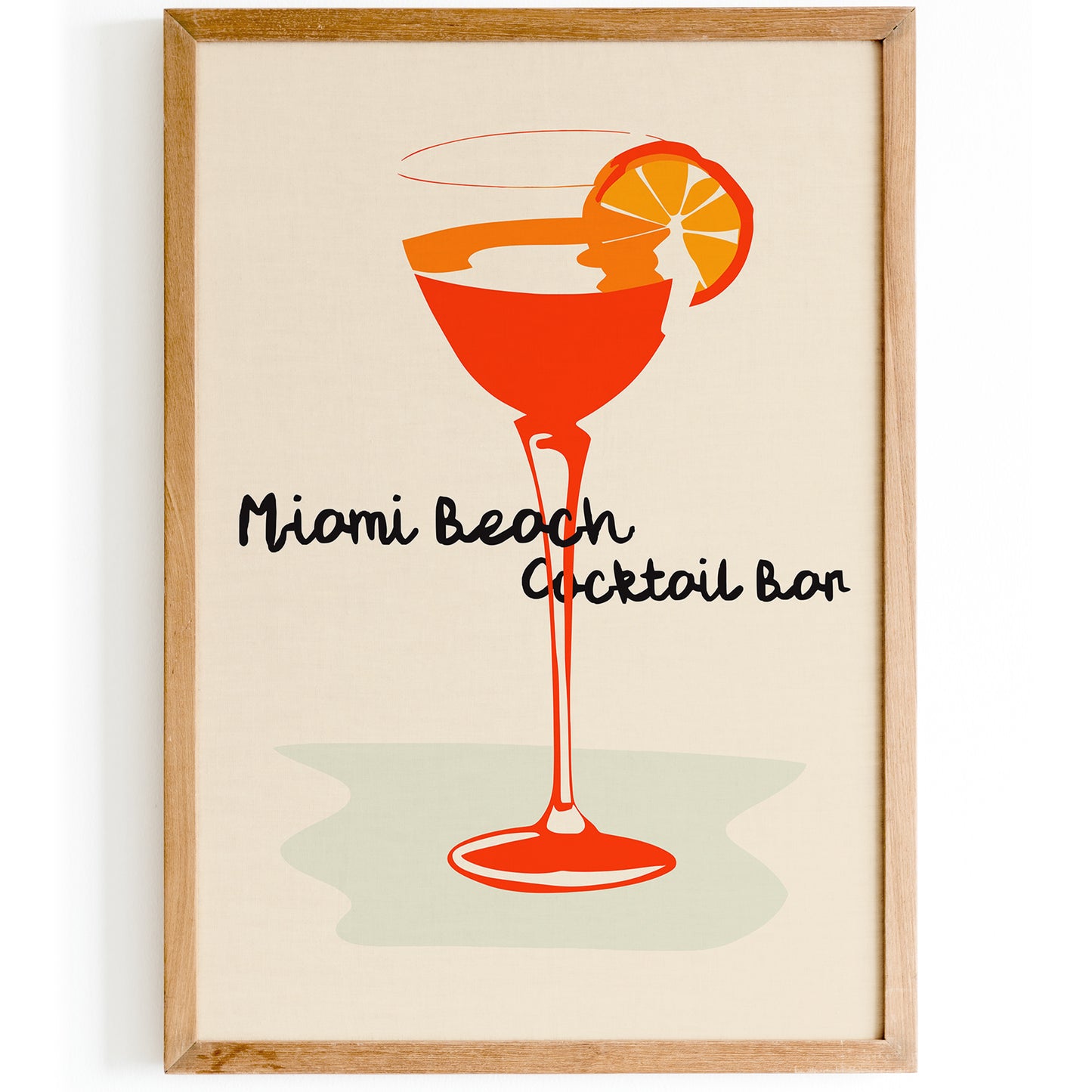 Miami Beach Cocktail Bar Poster